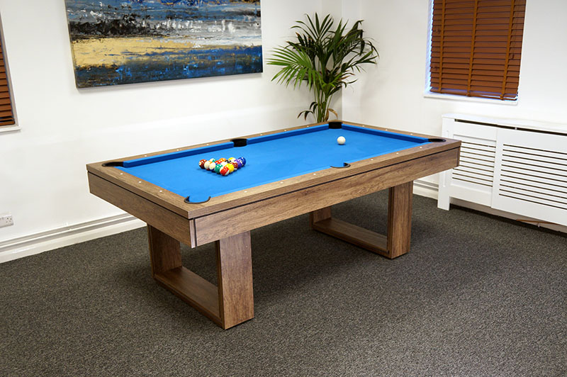 Signature Burton Pool Dining Table & Table Tennis Top in Grey Oak 6ft